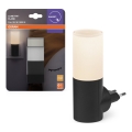 Osram - LED-yövalo hämäräsensorilla LUNETTA LED/0,2W/230V musta