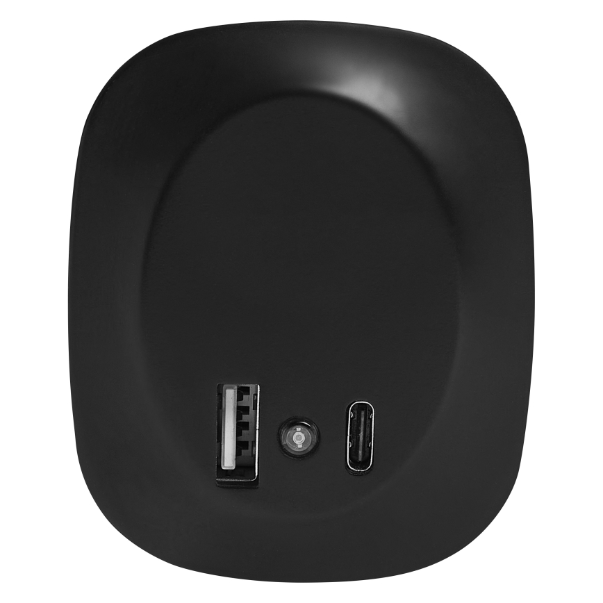 Osram - LUNETTA LED-yövalaisin pistorasiaan anturilla ja USB-liitännällä, LED/12,5W/230V, musta