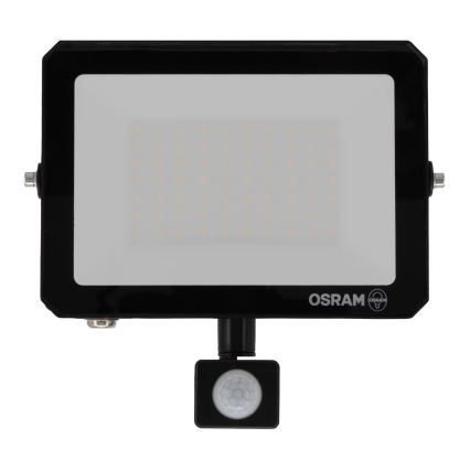 Osram - LED-valonheitin liike- ja hämäräanturilla FLOODLIGHT LED/50W/230V 3000K IP65 musta