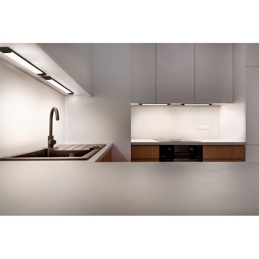 Osram - himmennettävä LED-alakaappivalaisin liiketunnistimella LINEAR EDGE LED/8W/230V 3000/4000/6500K 50 cm musta