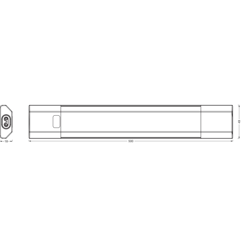 Osram - himmennettävä LED-alakaappivalaisin liiketunnistimella LINEAR EDGE LED/8W/230V 3000/4000/6500K 50 cm musta