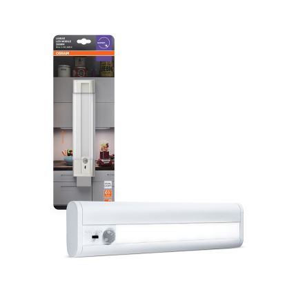 Osram - LINEARLED alakaapin LED-valaisin liiketunnistimella ja hämäräkytkimellä LED/1,9W/6V 4xAA 4000K 21,4 cm valkoinen