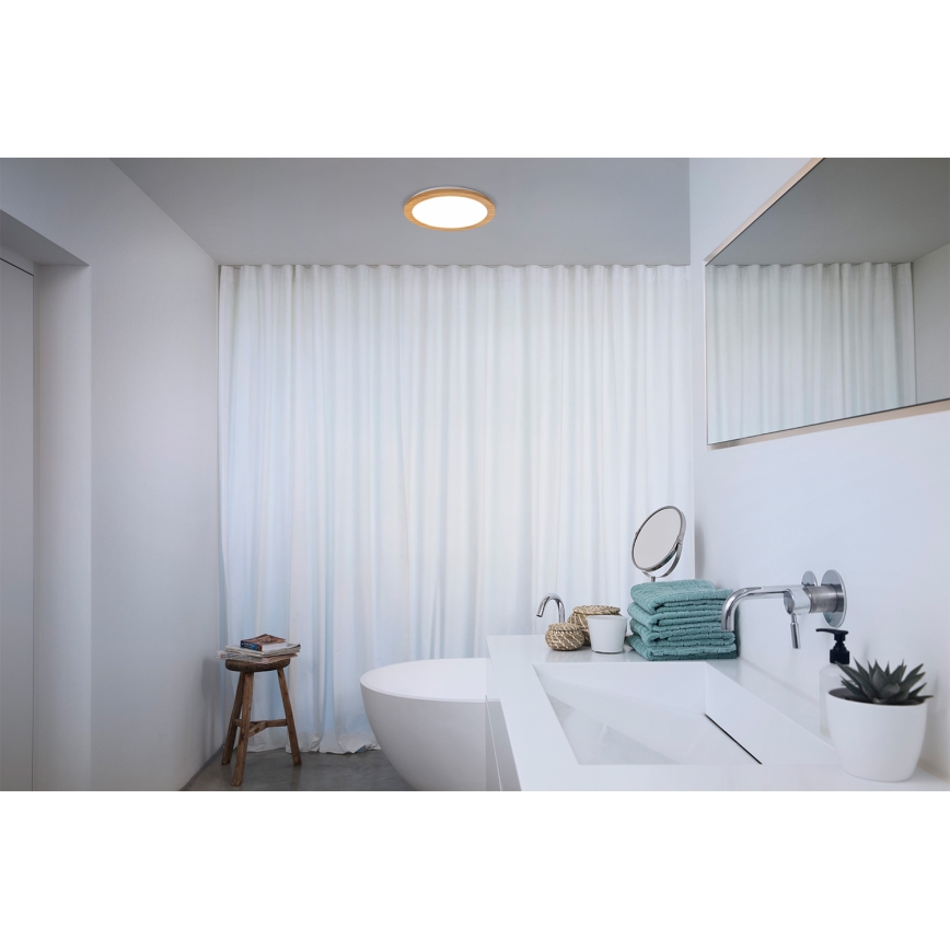 Osram - Kylpyhuoneen LED-kattovalaisin ORBIS DISC LED/22W/230V 3000/4000K Ø 30 cm IP44 ruskea