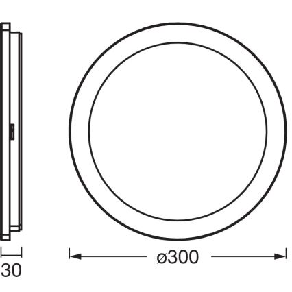 Osram - Kylpyhuoneen LED-kattovalaisin ORBIS DISC LED/22W/230V 3000/4000K Ø 30 cm IP44 ruskea