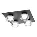 Osram - ORBIS FLAME LED-kattovalaisin kylpyhuoneeseen 4xLED/5,5W/230V 3000/4000K IP44 musta