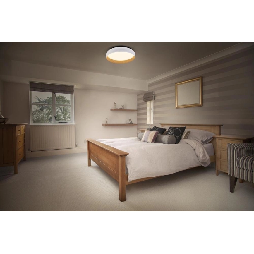 Osram - LED-himmennettävä kattovalaisin ORBIS LIVIA LED/24W/230V halkaisija 43 cm valkoinen/ruskea