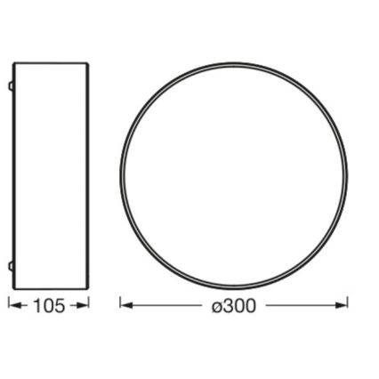 Osram - ORBIS PARIS kattovalaisin 1xE27/25W/230V, halkaisija 30 cm, kermanvärinen