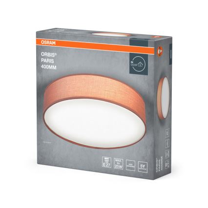Osram - ORBIS PARIS kattovalaisin 2xE27/25W/230V, halkaisija 40 cm, ruskea