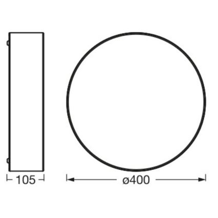 Osram - ORBIS PARIS kattovalaisin 2xE27/25W/230V, halkaisija 40 cm, ruskea