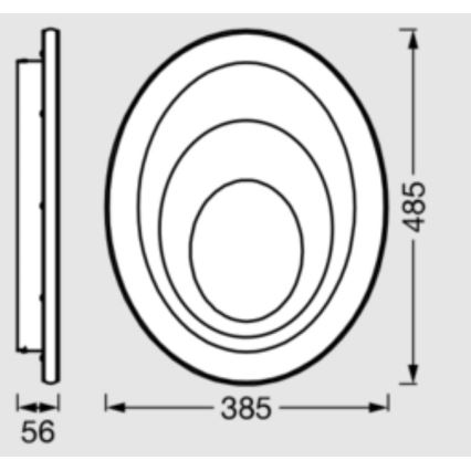 Osram - ORBIS SPIRAL LED/37W/230V kattovalaisin, valkoinen