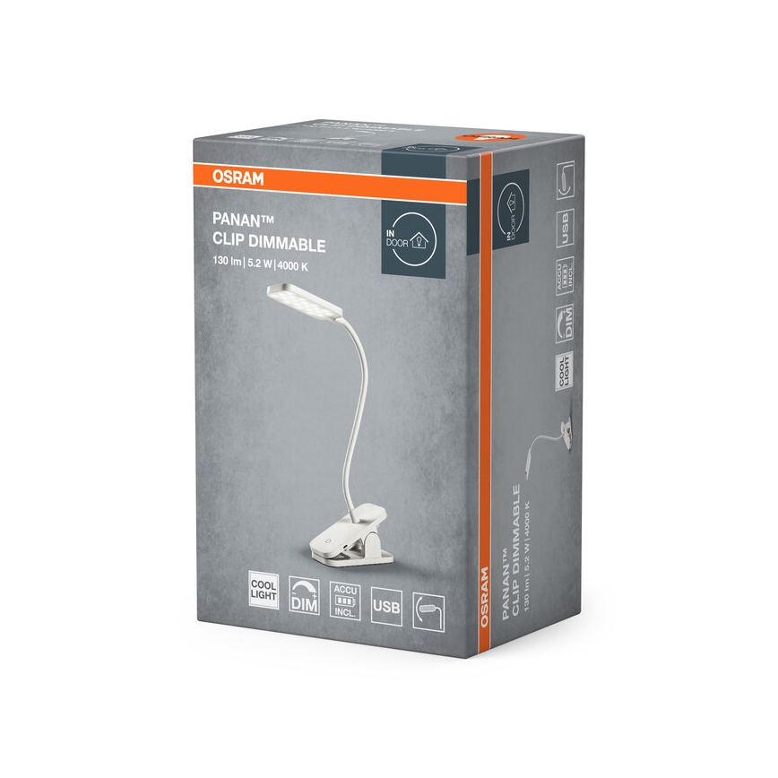 Osram - PANAN himmennettävä kosketusohjattu LED-pöytälamppu LED/5,2W/5V 1200 mAh