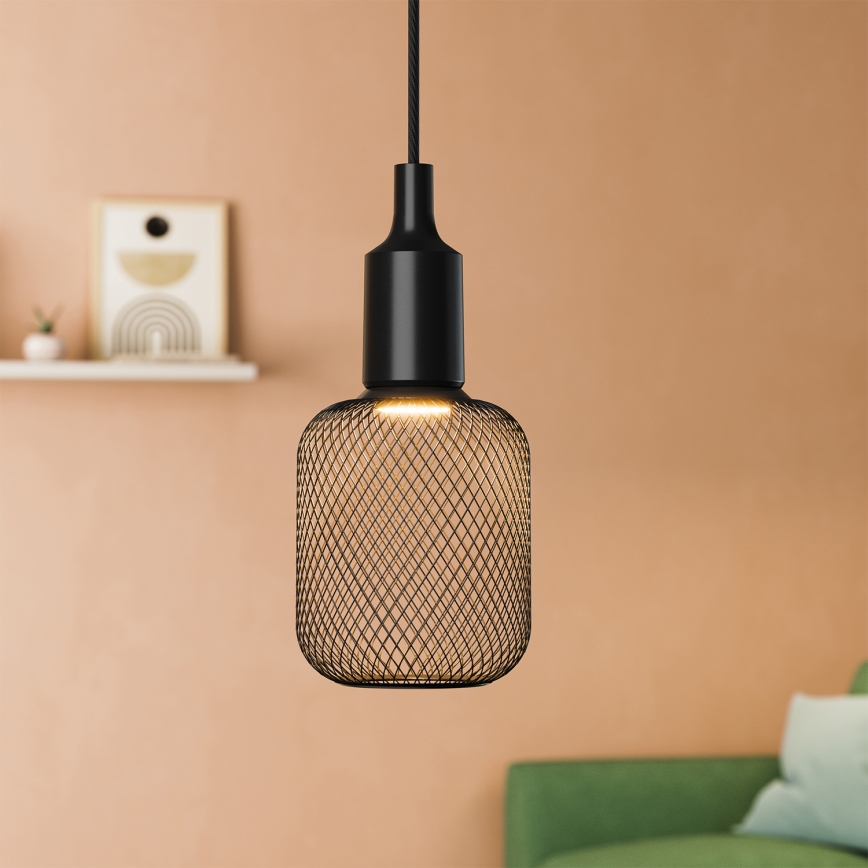 Osram - PENDULUM BELL virtajohto 1xE27/15W/230V musta