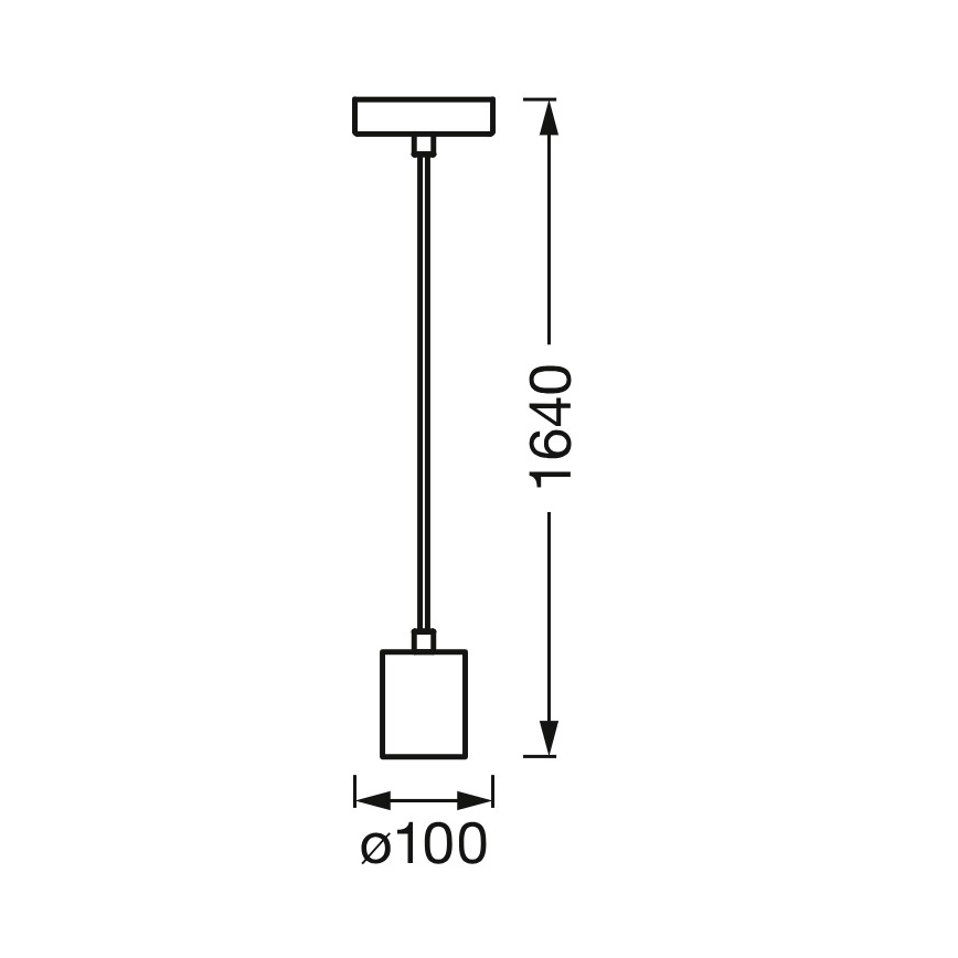 Osram - PENDULUM ROUND virtajohto 1xE27/15W/230V, kullanvärinen