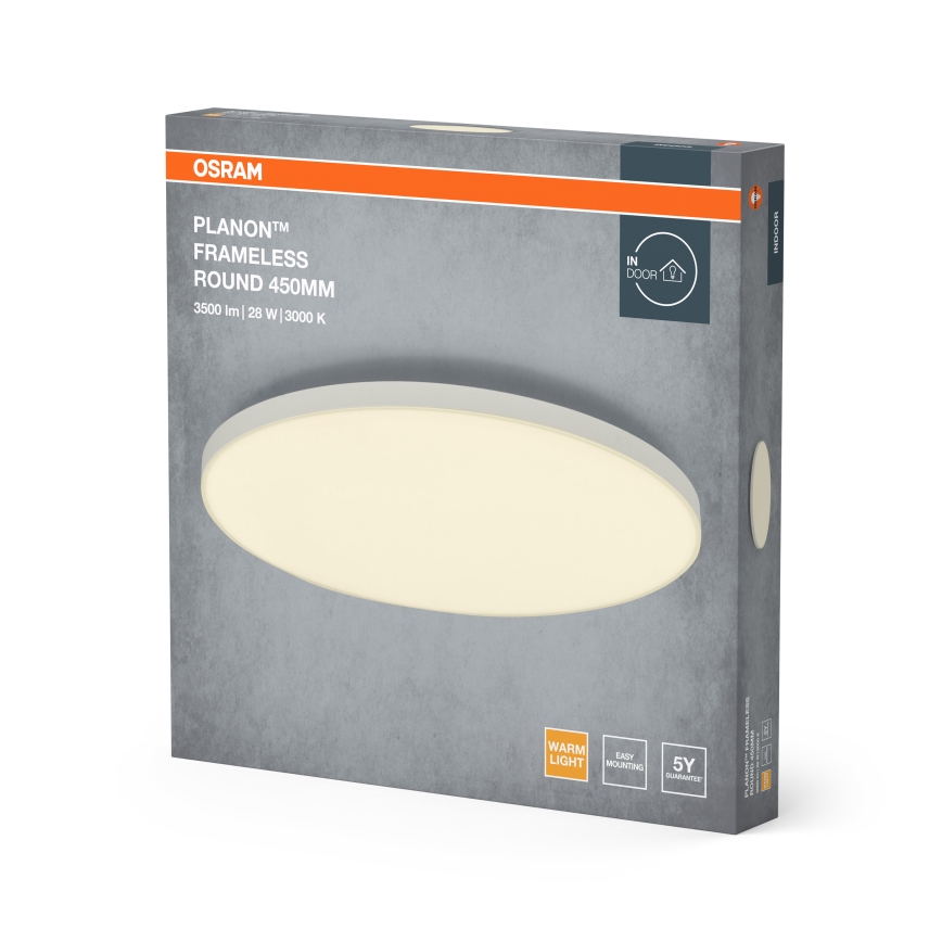Osram - pinta-asennettava LED-paneeli PLANON LED/28W/230V 3000K halkaisija 45 cm valkoinen