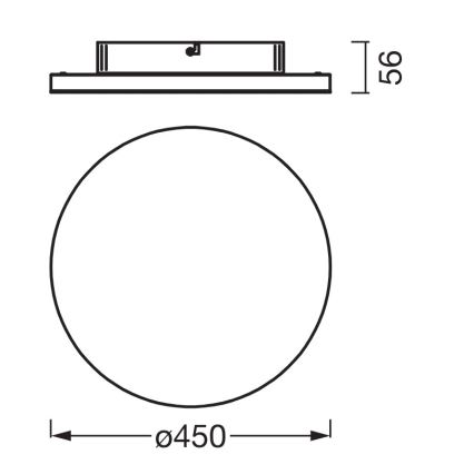 Osram - pinta-asennettava LED-paneeli PLANON LED/28W/230V 3000K halkaisija 45 cm valkoinen