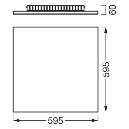 Osram - Pinta-asennettava LED-paneeli PLANON LED/40W/230V 3000K 60x60 cm valkoinen