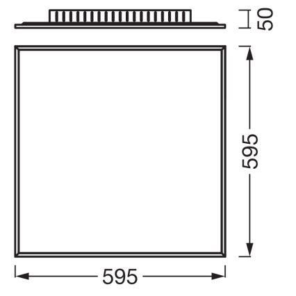 Osram - Pinta-asennettava LED-paneeli PLANON LED/40W/230V 59,5x59,5 cm valkoinen