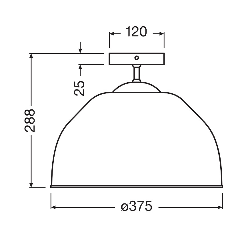 Osram - Pintakiinnitteinen kattovalaisin CAMEL BELL 1xE27/9W/230V, halkaisija 37,5 cm