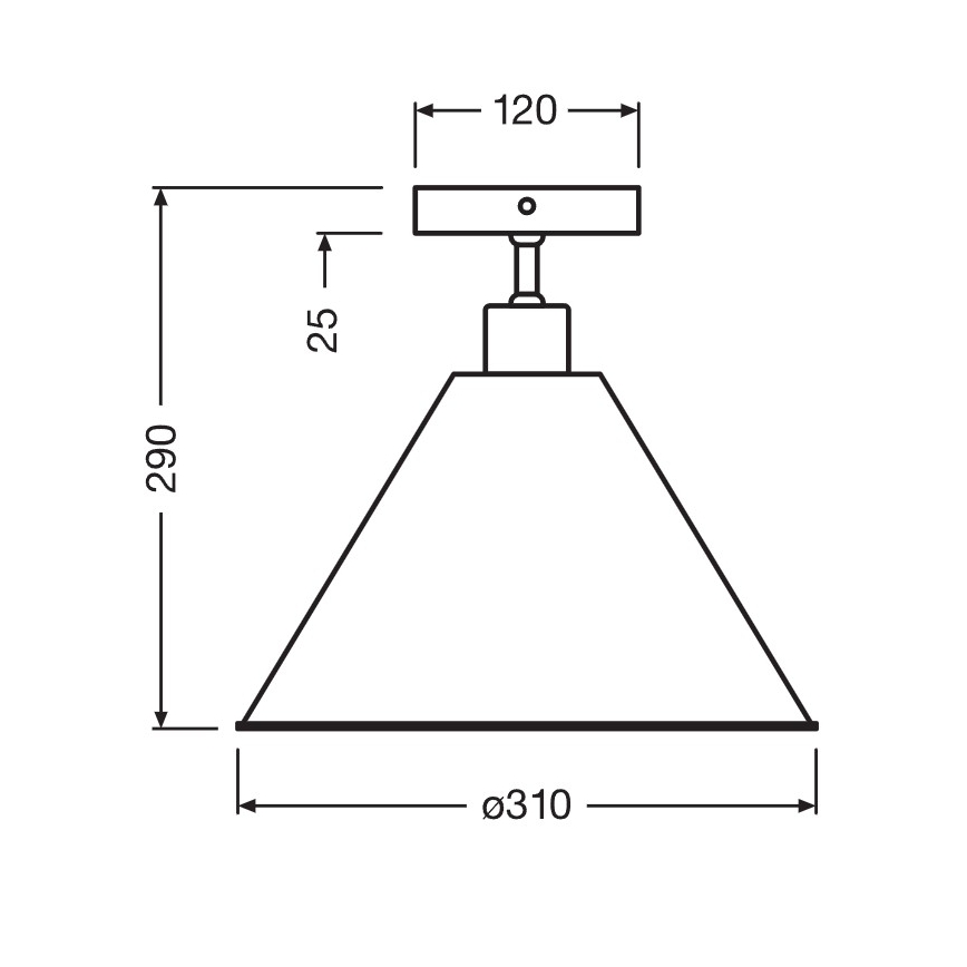 Osram - Pintakiinnitteinen kattovalaisin PULP 1xE27/9W/230V halkaisija 31 cm