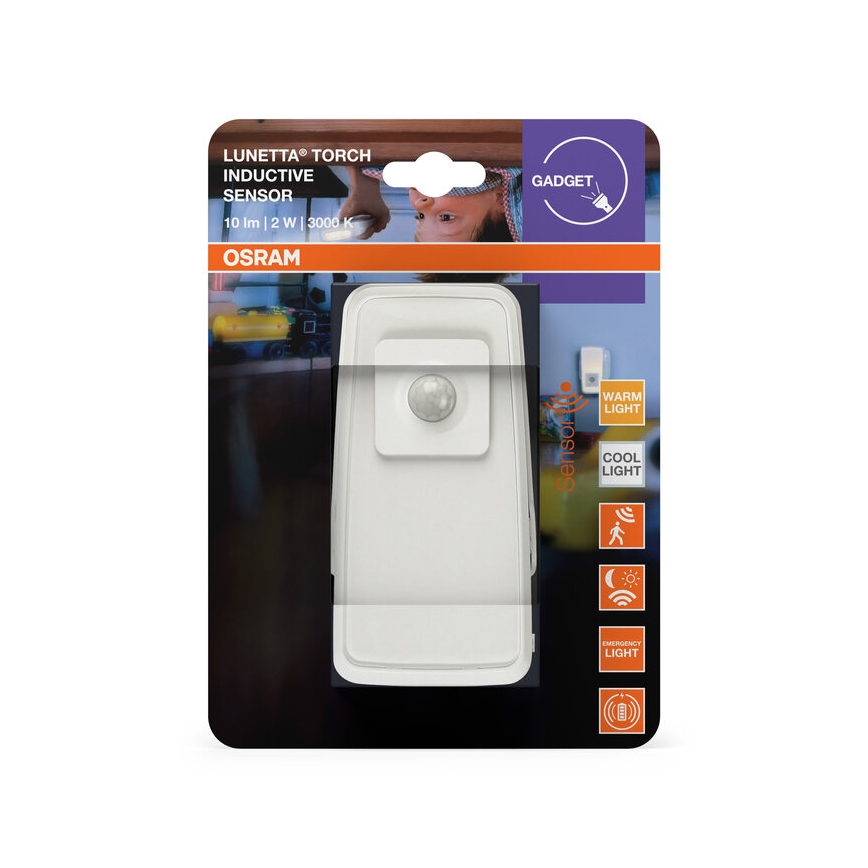 Osram - pistokkeellinen LED-yövalo liiketunnistimella LUNETTA LED/2W/230V