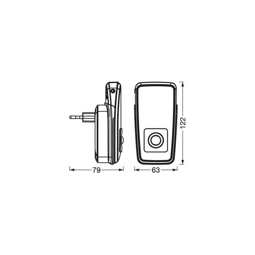 Osram - pistokkeellinen LED-yövalo liiketunnistimella LUNETTA LED/2W/230V