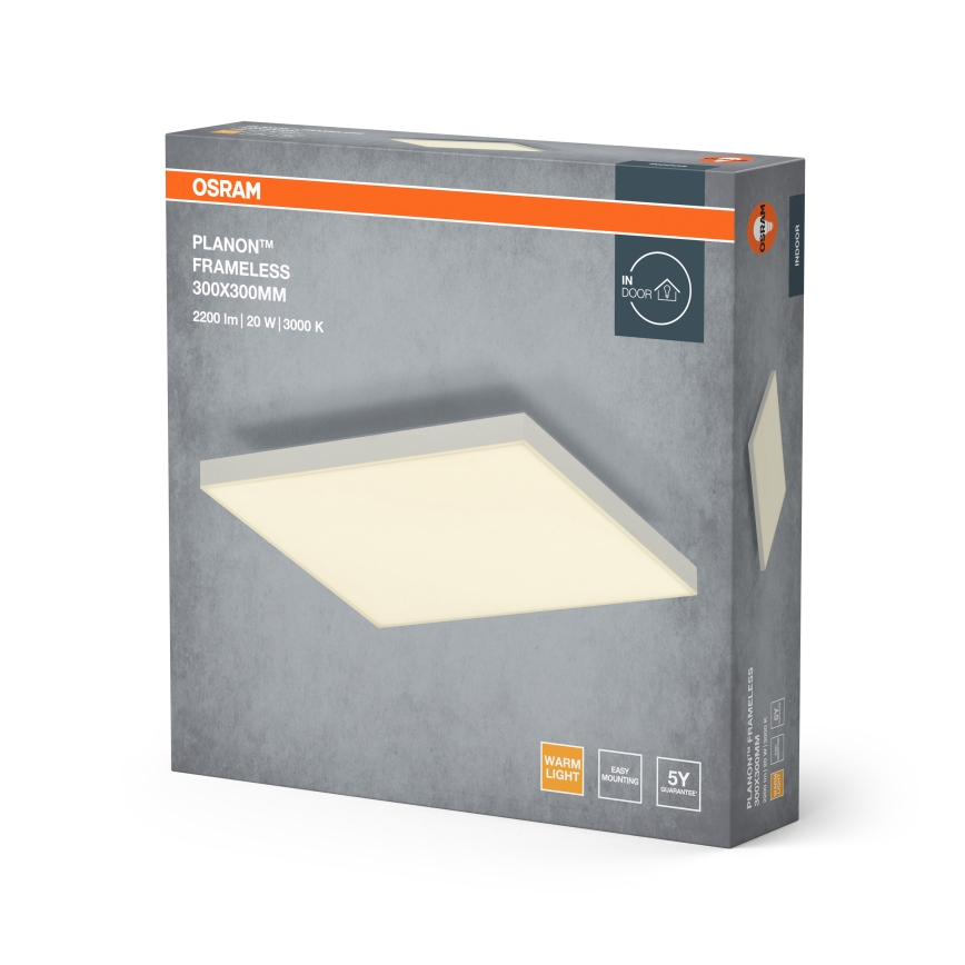 Osram - PLANON LED pintakiinnitteinen LED-paneeli 20W/230V 3000K 30x30 cm valkoinen