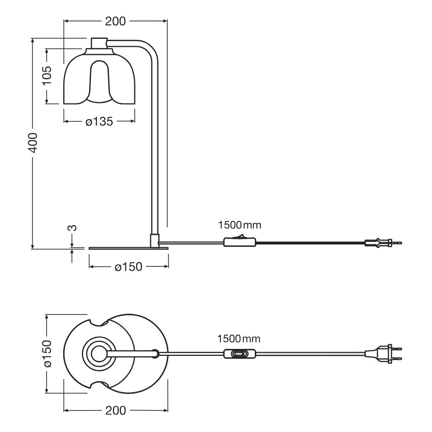 Osram - Pöytälamppu DECOR COROLLE 1xG9/20W/230V punainen