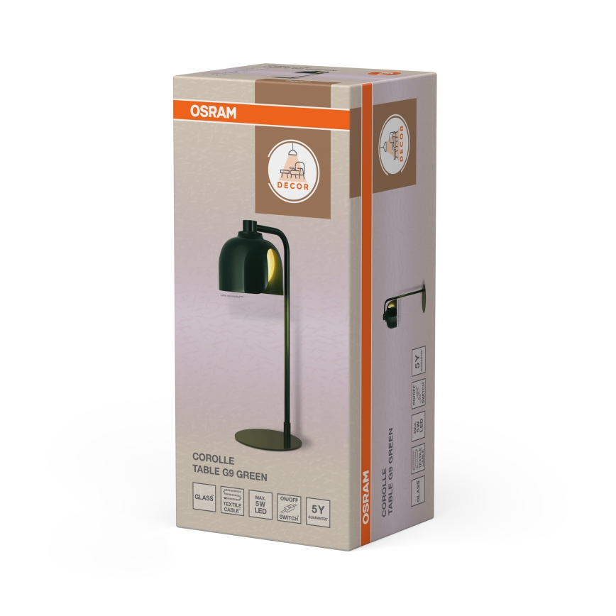 Osram - Pöytälamppu DECOR COROLLE 1xG9/20W/230V vihreä