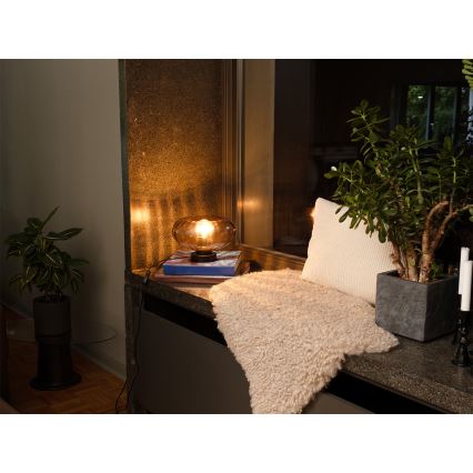 Osram - Pöytälamppu DECOR SMOKE 1xE27/12W/230V musta/savunharmaa