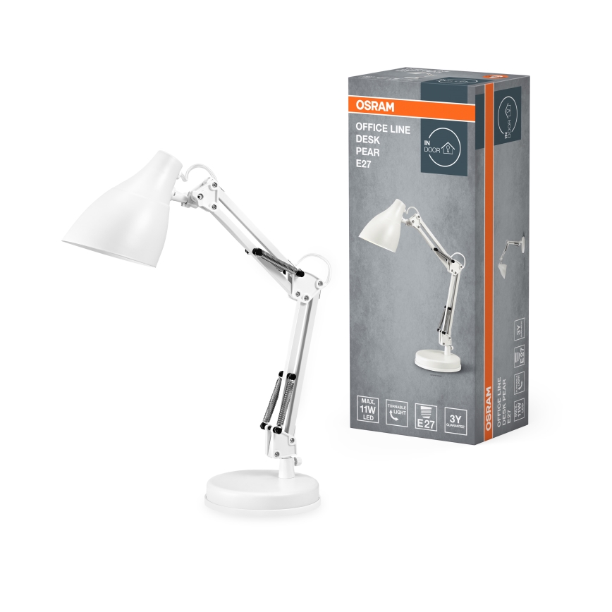 Osram - Pöytälamppu DESK LINE 1xE27/11W/230V valkoinen