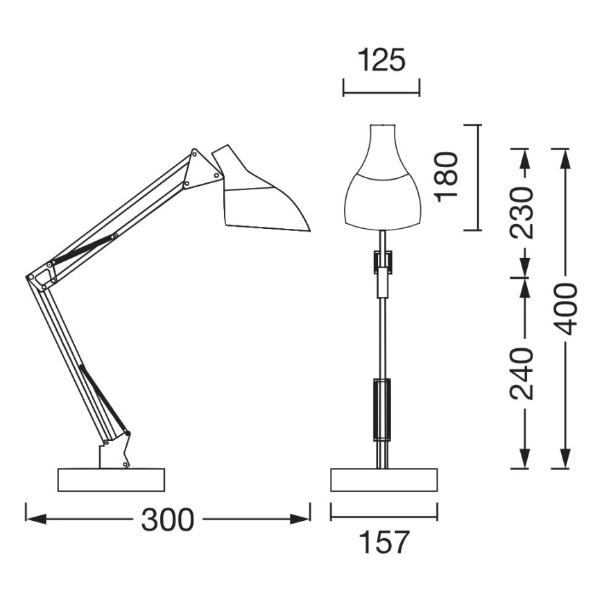 Osram - Pöytälamppu DESK LINE 1xE27/11W/230V valkoinen