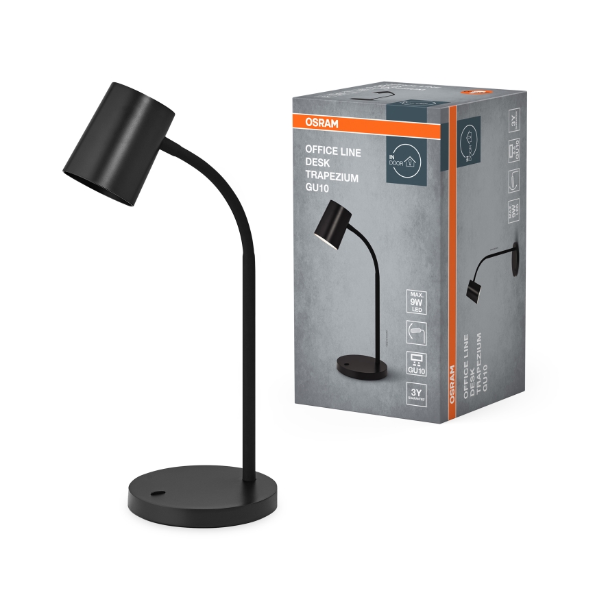 Osram - Pöytälamppu DESK LINE 1xGU10/9W/230V musta