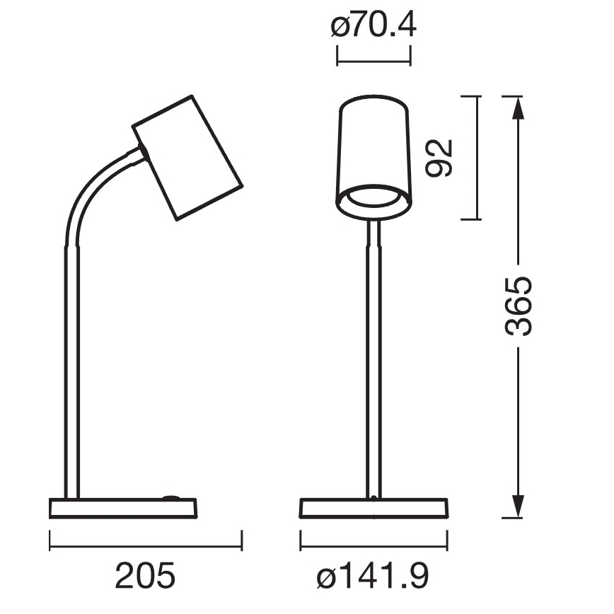 Osram - Pöytälamppu DESK LINE 1xGU10/9W/230V valkoinen