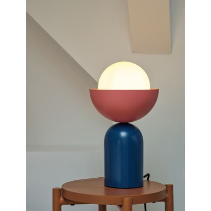 Osram - Pöytävalaisin DECOR BOWL 1xE14/25W/230V sininen/vaaleanpunainen