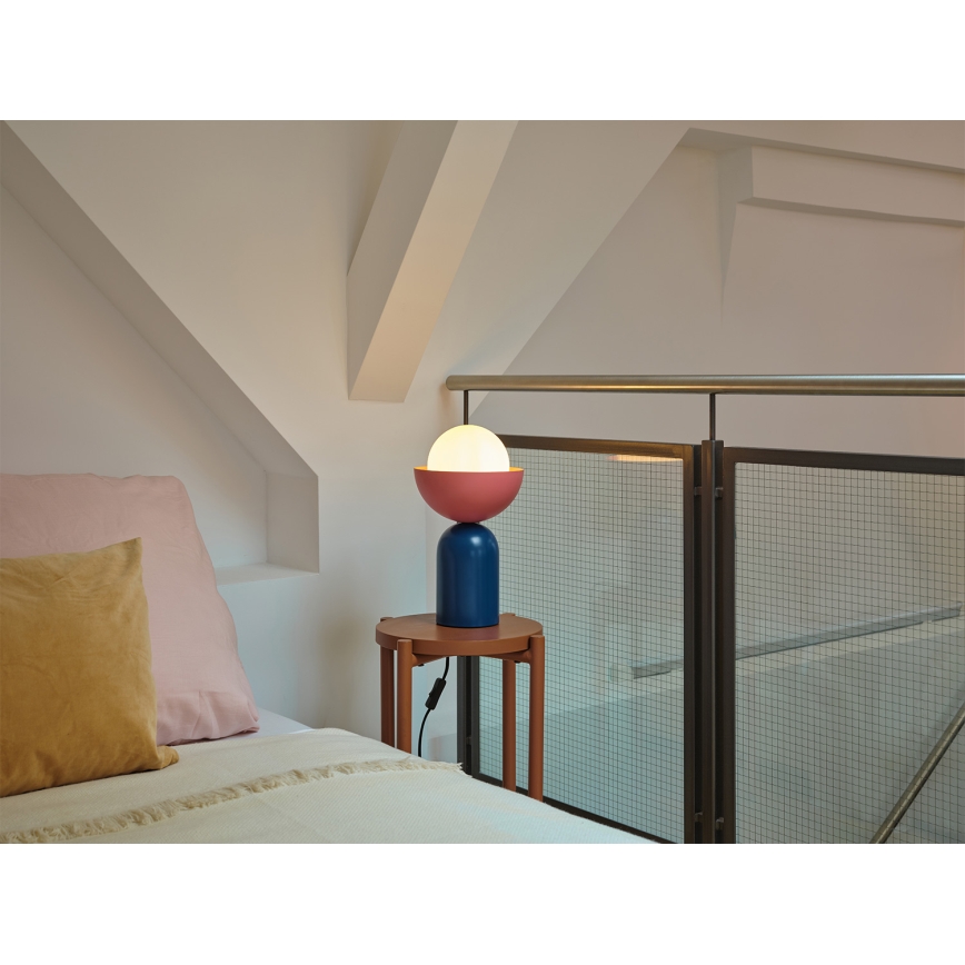 Osram - Pöytävalaisin DECOR BOWL 1xE14/25W/230V sininen/vaaleanpunainen