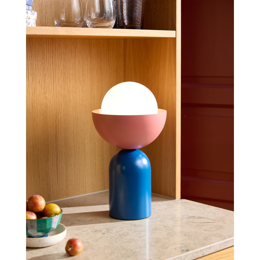 Osram - Pöytävalaisin DECOR BOWL 1xE14/25W/230V sininen/vaaleanpunainen