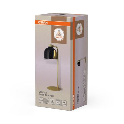 Osram - Pöytävalaisin DECOR COROLLE 1xG9/20W/230V musta/kultainen