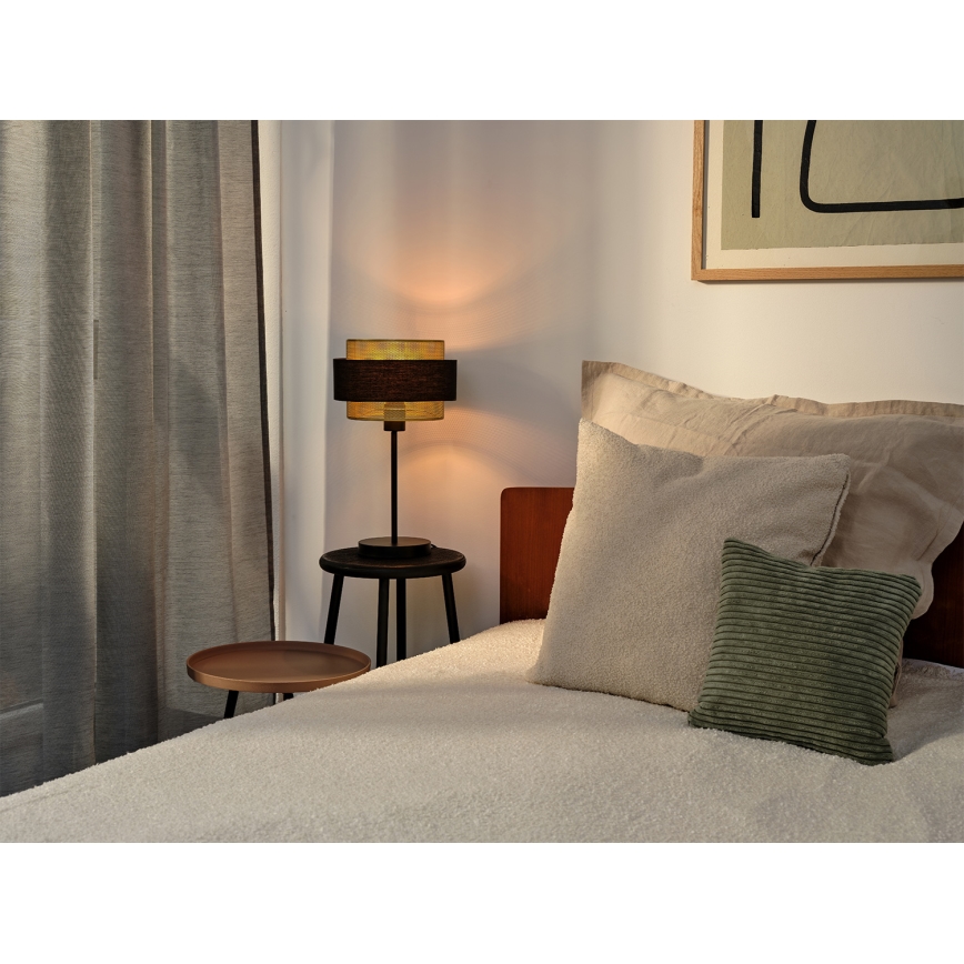 Osram - Pöytävalaisin DECOR HORNET 1xE27/10W/230V musta/kulta