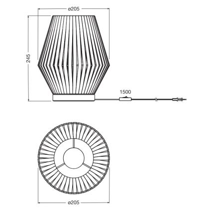 Osram - Pöytävalaisin DECOR STRIPES 1xE14/5W/230V beige