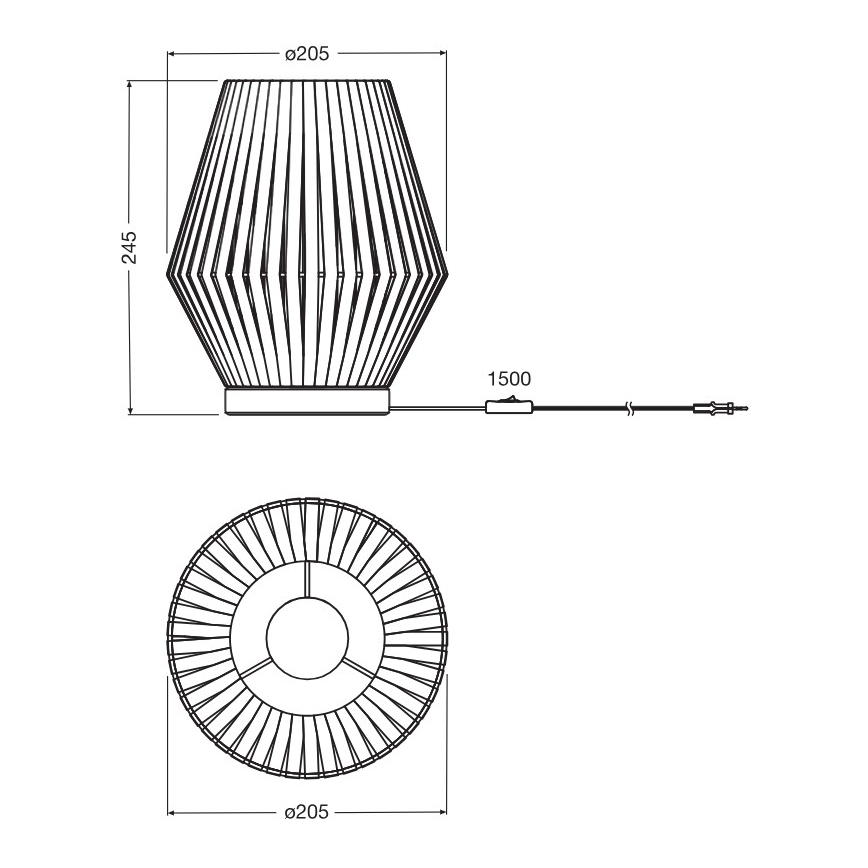 Osram - Pöytävalaisin DECOR STRIPES 1xE14/5W/230V beige