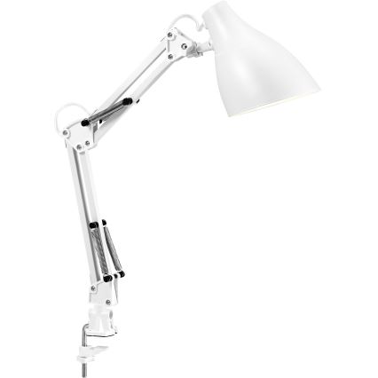 Osram - Pöytävalaisin klipsillä DESK LINE 1xE27/11W/230V valkoinen