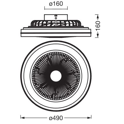 Osram - MURLAN LED/26W/230V 3000-6500K himmennettävä kattovalaisin tuulettimella + kaukosäädin