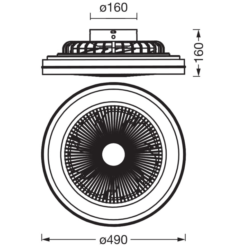 Osram - MURLAN LED/26W/230V 3000-6500K himmennettävä kattovalaisin tuulettimella + kaukosäädin