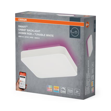 Osram - SMART+ ORBIS LED RGBW himmennettävä kattovalaisin LED/28W/230V 35x35 cm 2700-6500K Wi-Fi