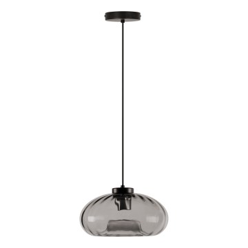 Osram - Riippuvalaisin DECOR SMOKE, kaapelilla, 1xE27/12W/230V, halkaisija 28 cm, musta/savunharmaa