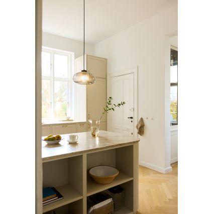 Osram - Riippuvalaisin DECOR SMOKE, kaapelilla, 1xE27/12W/230V, halkaisija 28 cm, musta/savunharmaa