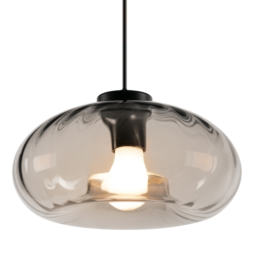 Osram - Riippuvalaisin DECOR SMOKE, kaapelilla, 1xE27/12W/230V, halkaisija 28 cm, musta/savunharmaa