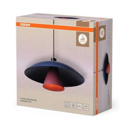 Osram - Riippuvalaisin johdolla DECOR FLYING MUSHROOM 1xE27/25W/230V, halkaisija 50 cm, sininen