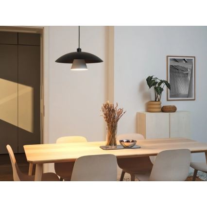 Osram - Riippuvalaisin johdolla DECOR FLYING MUSHROOM 1xE27/25W/230V Ø 50 cm musta