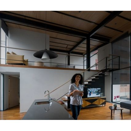 Osram - Riippuvalaisin johdolla DECOR FLYING MUSHROOM 1xE27/25W/230V Ø 50 cm musta